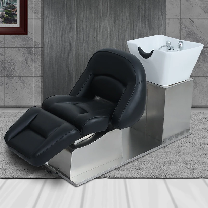 High-End Electric Lifting Shampoo Chair Lying Half Hair Salon Flushing Bed