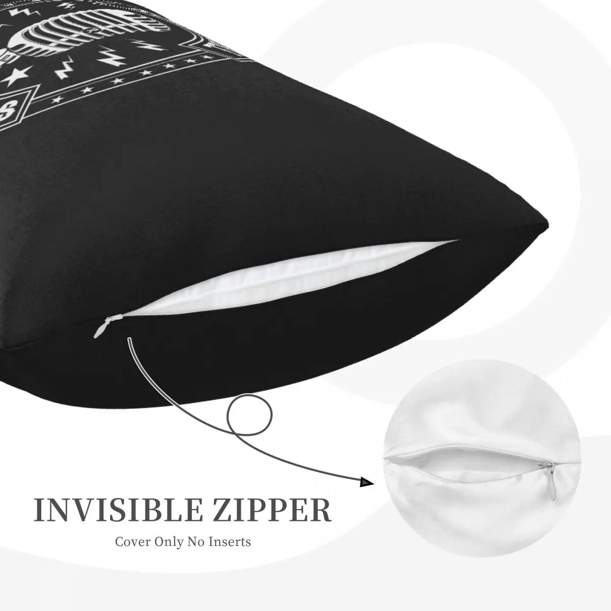 Microphone Rock And Roll Rockabilly Rectangle Pillowcase Cushion Cover Decorative Bedroom Bed Home Comfort Throw Pillow