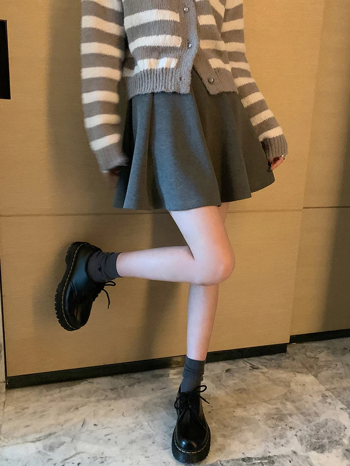 

Юбка Hellokay с высокой талией, плиссированная, А-силуэт, женская, модная, в корейском стиле, универсальная, из полиэфирного волокна, новинка осени 2023