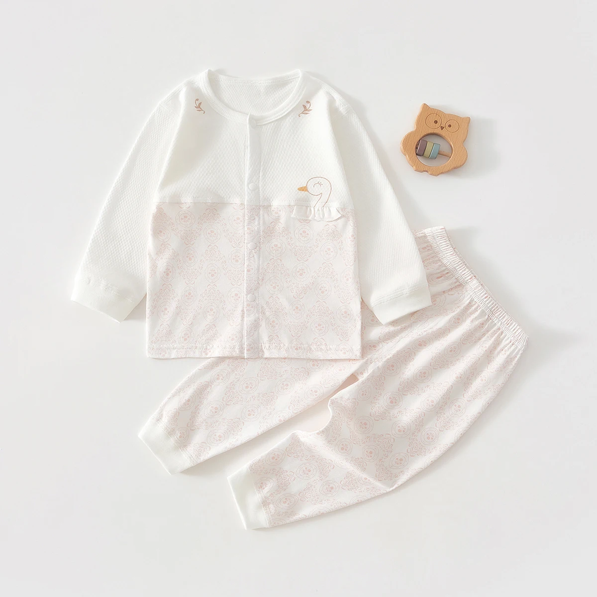Baby Clothes Baby Summer Clothes Thin Split Set Summer Pure Cotton Baby Summer Outfit Air Conditioning Clothing Pajamas Long-Sleeved Summer Girls Newborn Baby Clothes