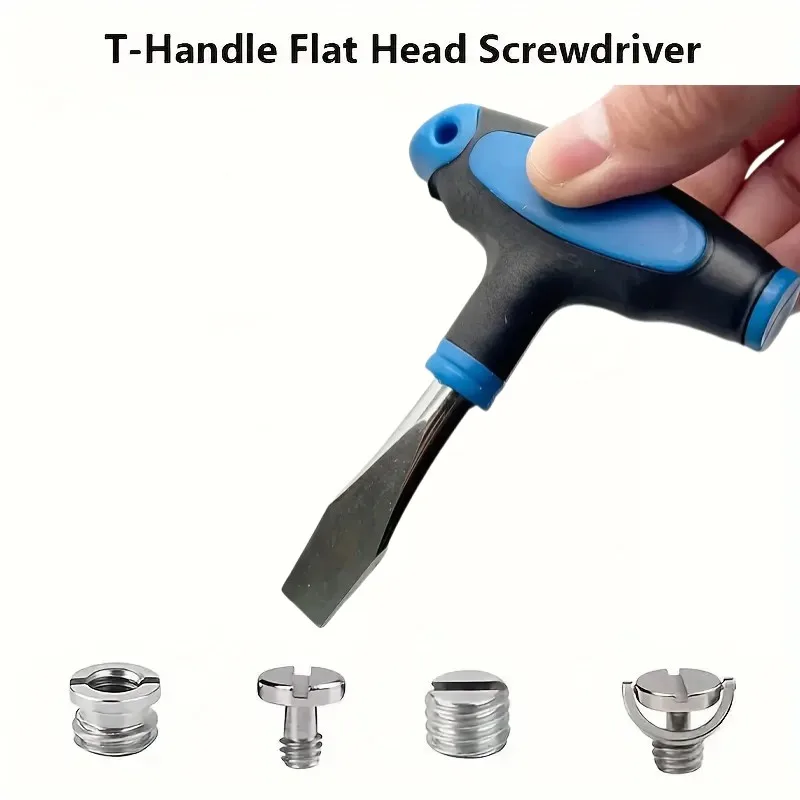 Flat Head Ferro Chave de Fenda Conjunto para Câmera Tripé e Monopod Quick Release Plate Slotted Tools Pack T-handle 8