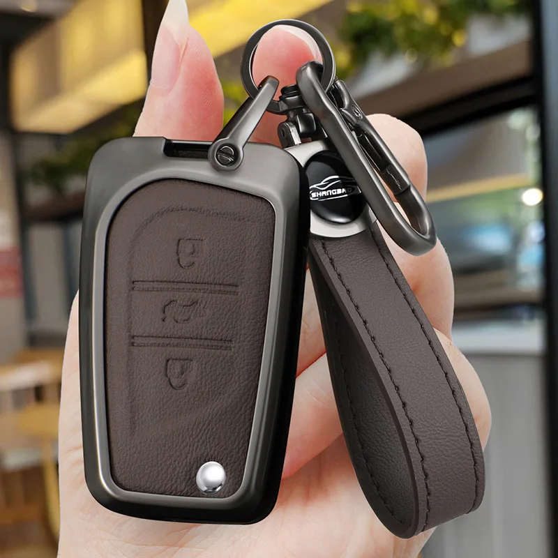 

2/3/4 Button Zinc Alloy Car Key Cover Case Auto Shell Holder Protector Fob for Toyota Aygo Yaris Highlander Camry RAV4 Keychain
