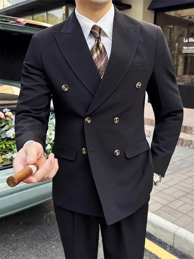 H43 Groomsmen Dress Business Casual Formal Slim Suit Men's Three-piece Suit Wedding Groom