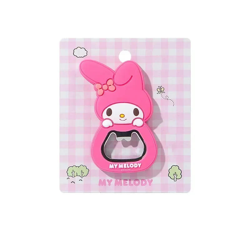 MINISO Sanrio Collection Bottle Opener Fridge Stickers Melody Kuromi Cinnamon  Pacha Dog Melody Bottle Opener Fridge Stickers