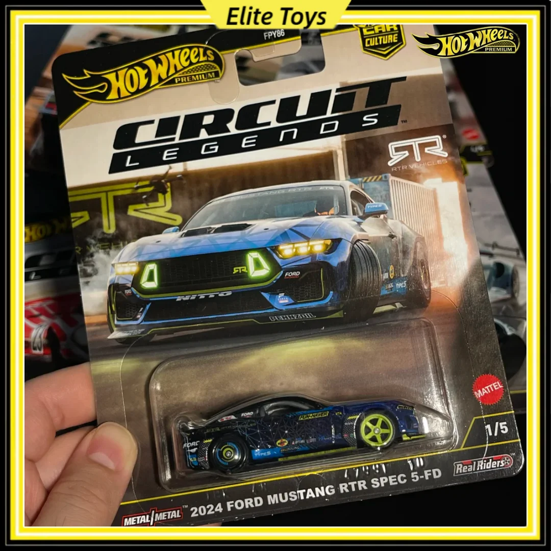 

Hot Wheels Premium Circuit Legends 2024, Культура автомобиля Ford Mustang RTR, масштаб 1:64, литая под давлением модель автомобиля, коллекционная игрушка из сплава