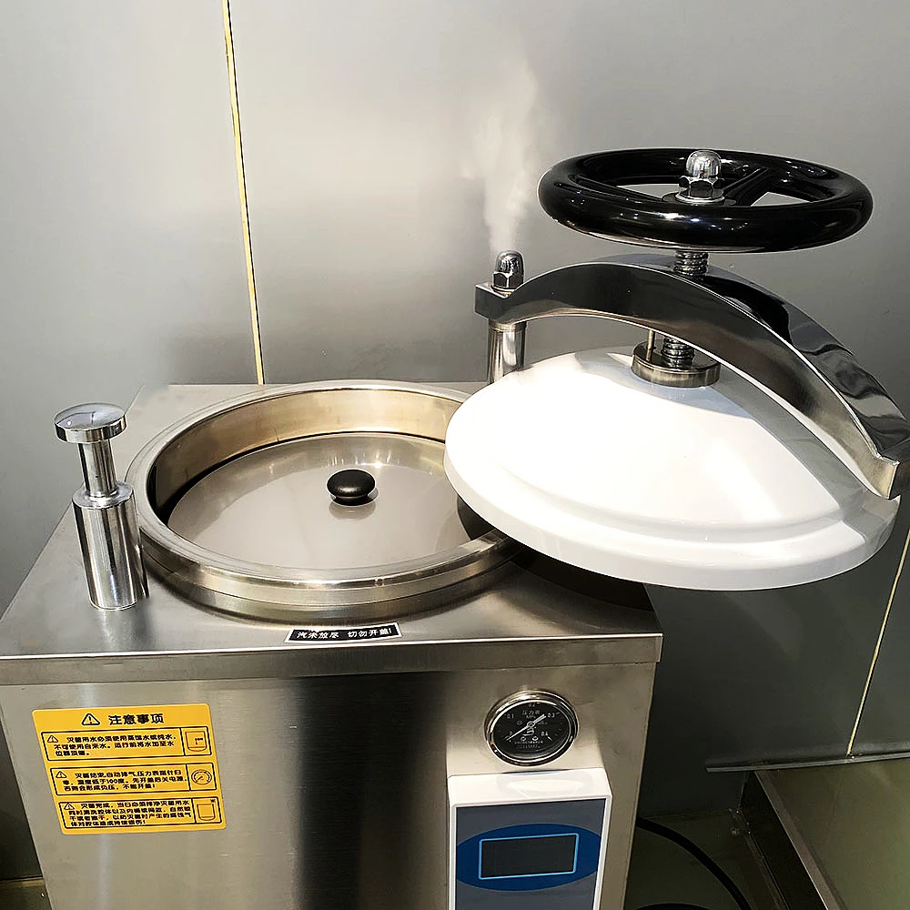 

LS-35HD 35L Sturdy Vertical High Pressure Steam Autoclave Medical Waste Sterilizer