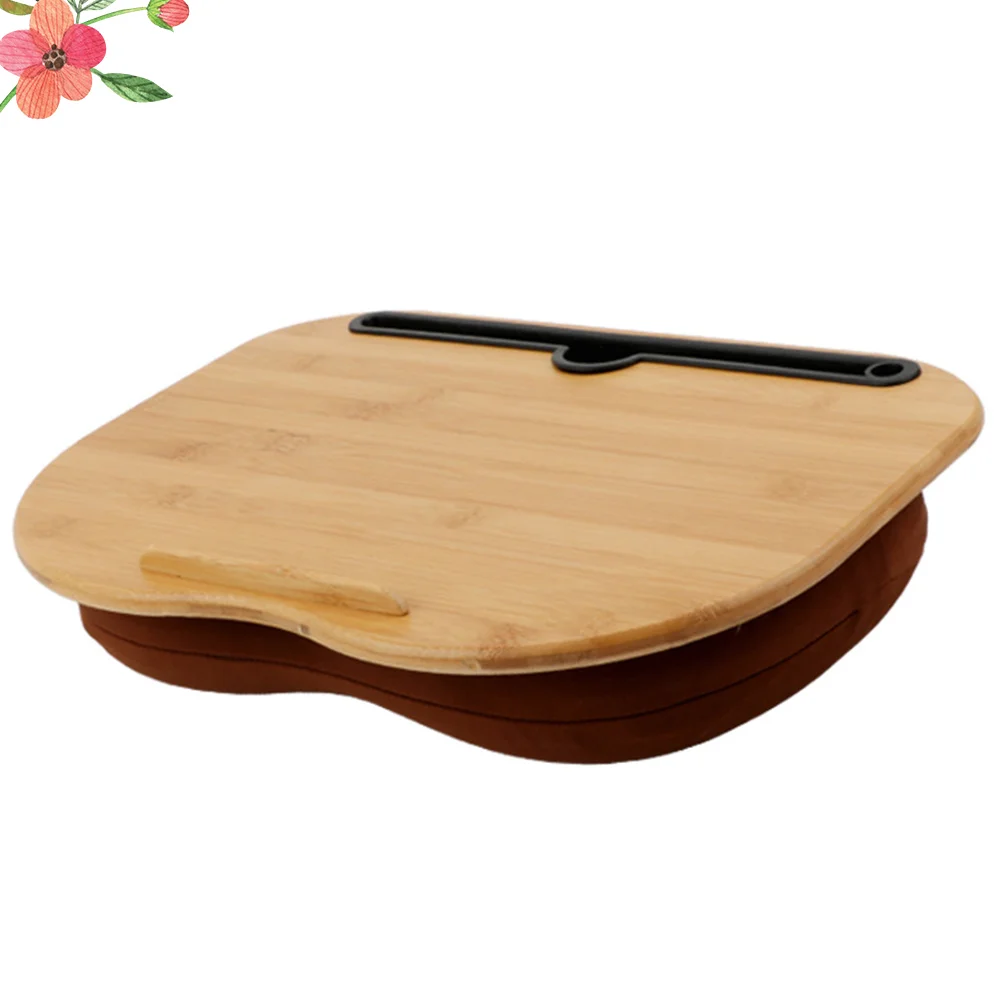 Imagem -02 - Lap Desk com Travesseiro Almofada e Slot Mesa Portátil Portátil Bandeja de Madeira para Notebook Suporte de Plataforma para Cama Doméstica