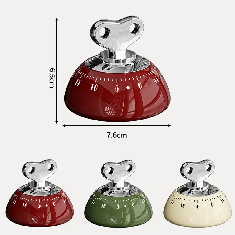Timer de Cozinha Magnético, Timer Digital, Relógio de Contagem Regressiva Manual, Timer Mecânico para Cozinha, Cronômetro para Estudo e Banho