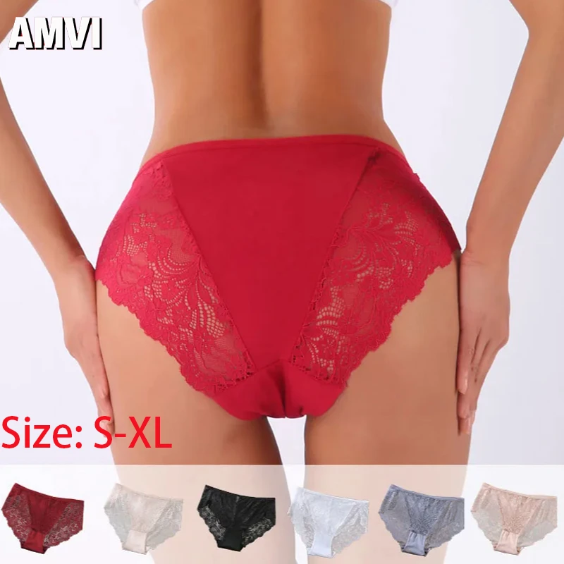 

3pcs Women's Sexy Lace Hollowed Out Panties Women's Triangle Pants Mini Thong Sexy Lingerie Women's Intimate Clothing