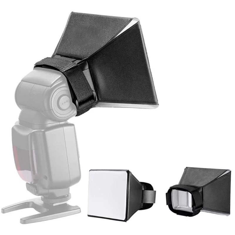 652F Flash Diffuser Reflector Softbox Professional Mini Photo Diffuser Soft Light Box for Most Brands Digital Cameras