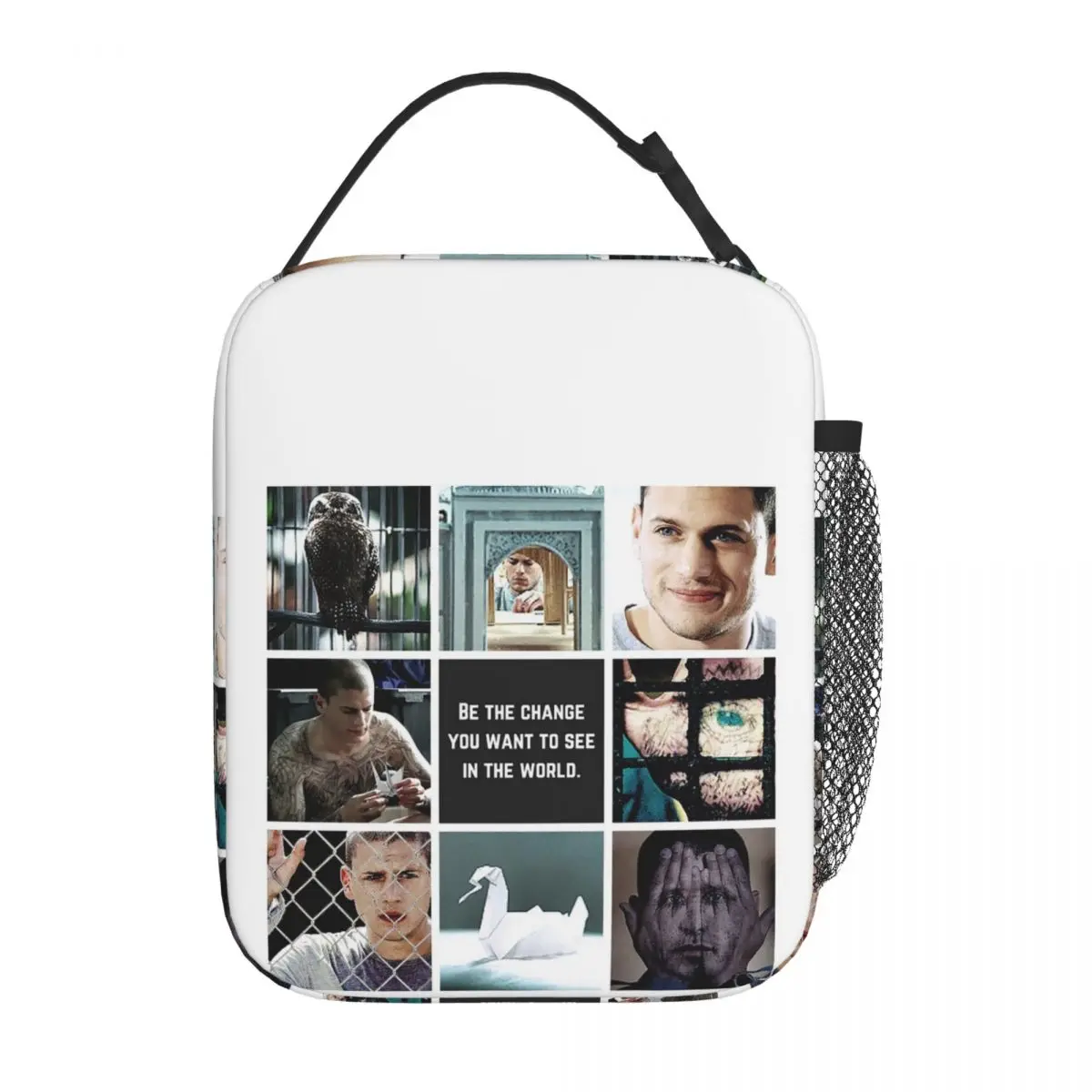 Aesthetic Michael Scofield Insulated Lunch Bag for Women Kids Portable Food Boxes Thermal Lunch Box Tote
