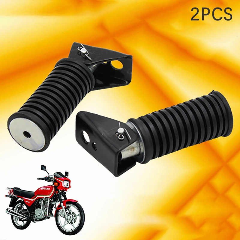 2Pcs Motorcycle Front Rear Footrests Motorcycle Foot Pegs For GS125 GN125 Motocross Motorcycle Accessories FootPeg Pedals