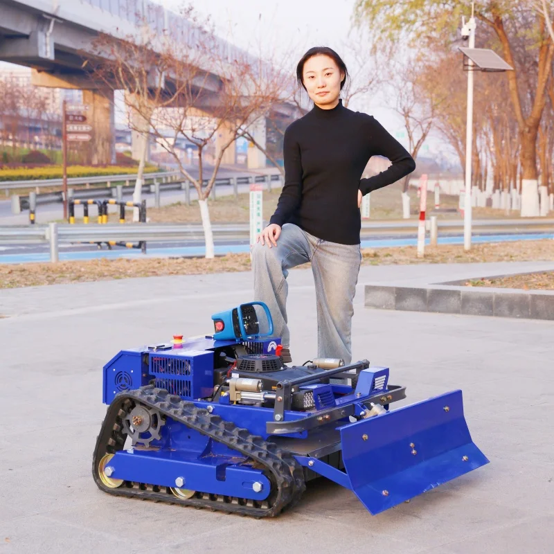 Customised Popular Lawn Mower Robot With Snow Shovel Adjustable Cutting Height High Torque For Home Lawn