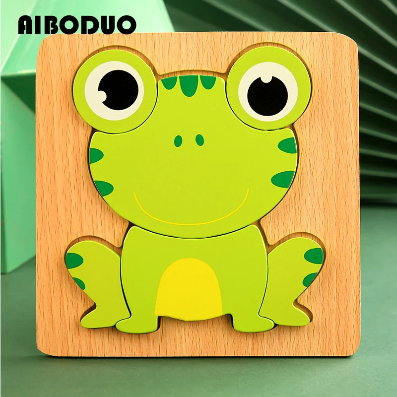 Kindergarten Baby Puzzle Wooden Stereo Puzzle 1-3 Early Childhood Toys for Boys and Girls