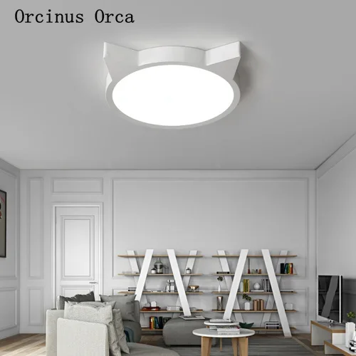 Nordic Modern Simple Cat ceiling lamp Boys  Bedrooms Children's Room lamp Creative Individuality LED Animal  ceiling lamp