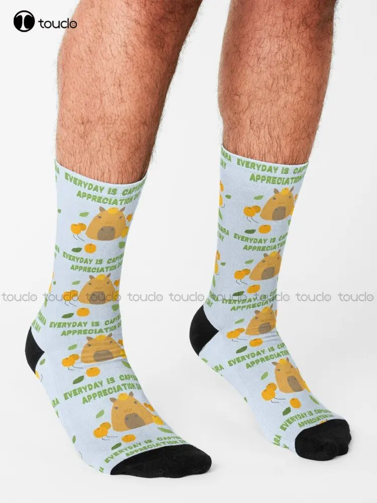 Everyday Is Capybara Appreciation Day Socks Socks Men Personalized Custom Unisex Adult Teen Youth Socks 360° Digital Print