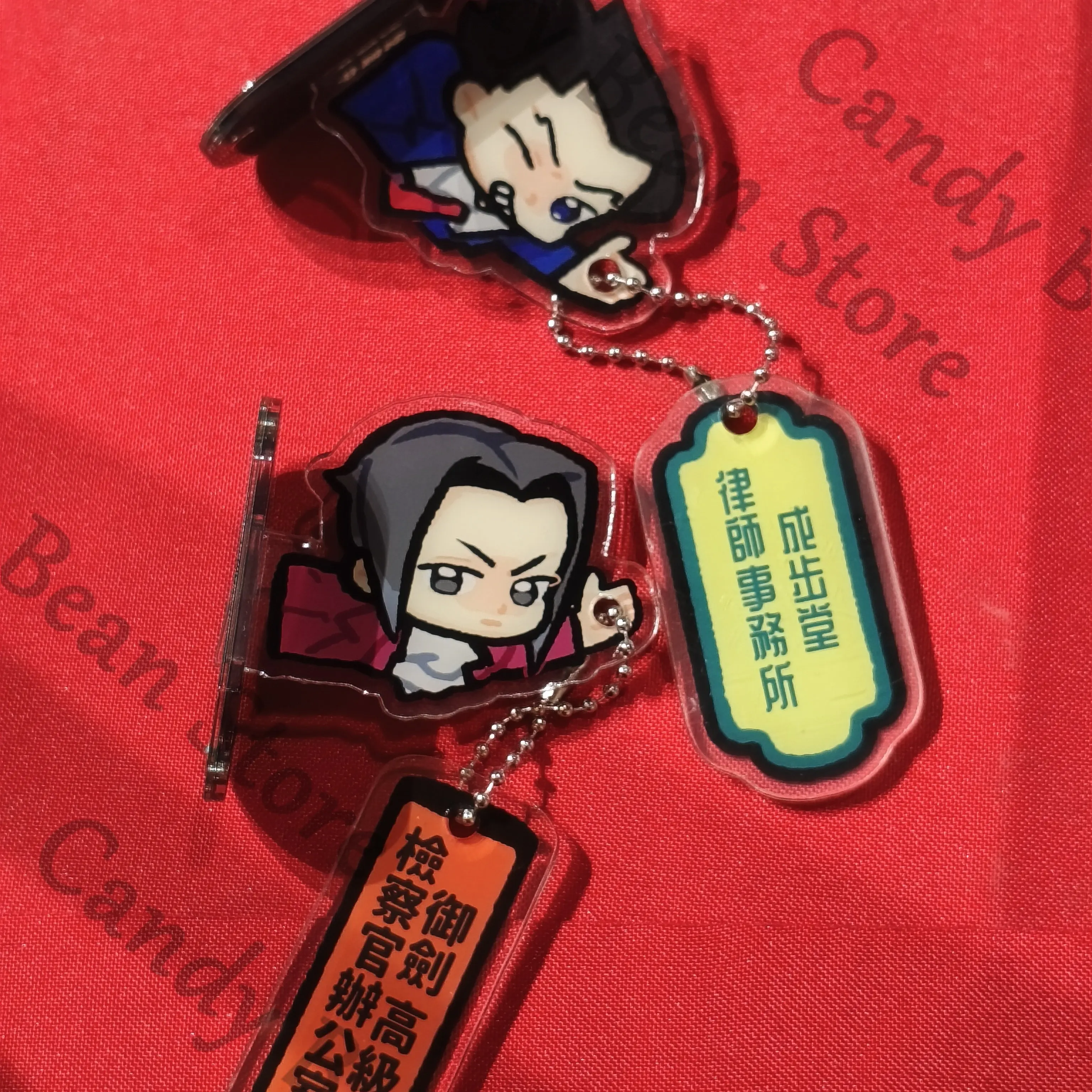 Aimants de réfrigérateur en acrylique sur le thème de l'anime Ace Attorney (Phoenix Wright, Miles Edgeworth, Apollo Justice) – Cadeau idéal pour les fans de cosplay et de dessins animés
