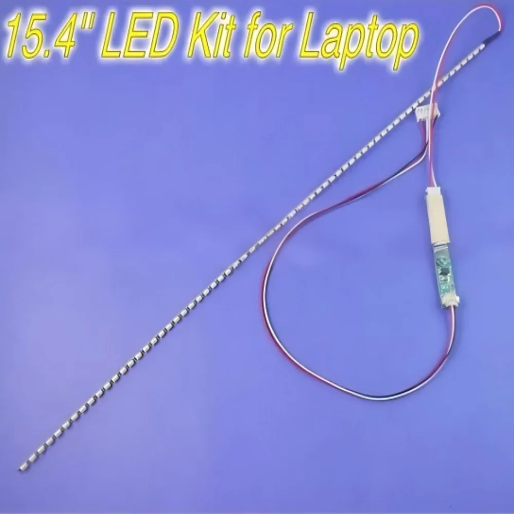 15.4 inch wide 330x2.0mm LCD Laptop Dimable LED Backlight Lamps Adjustable Update Kit Strip+Board 9-25V Input 2sets
