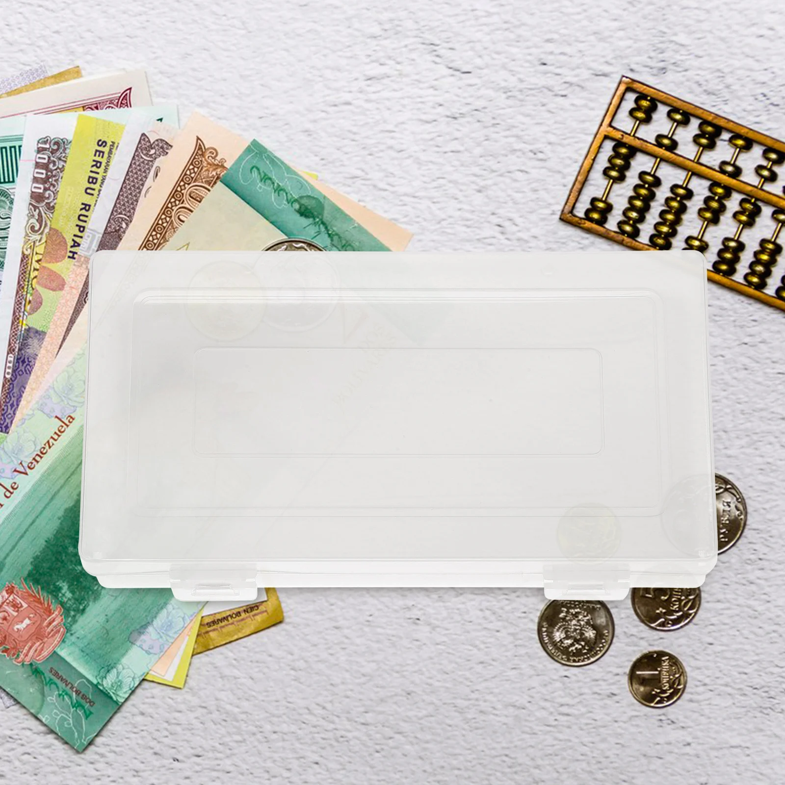 1Set Banknotes Bag Large Transparent Protective Sleeve Portable Case Paper Money Holder for Birthday