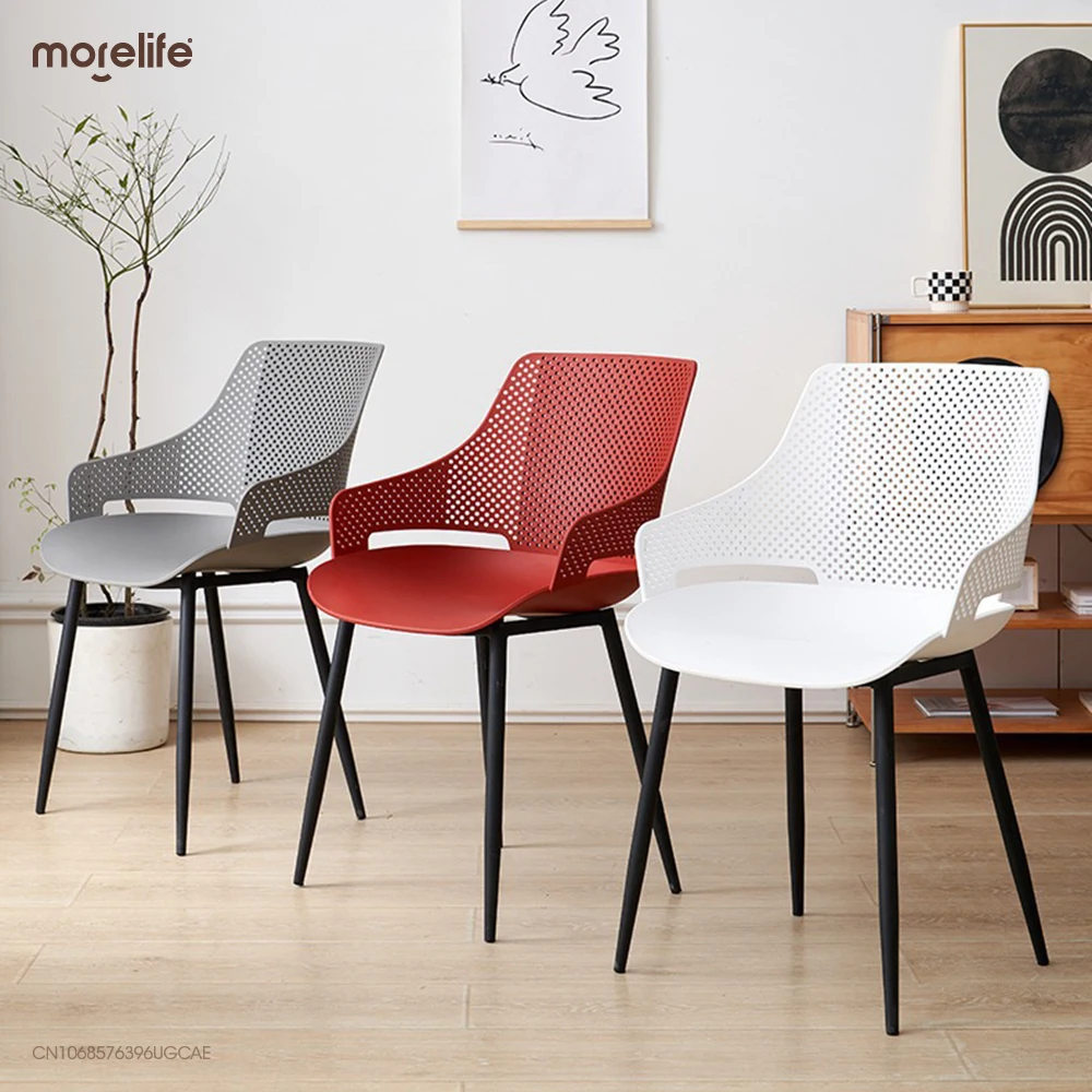 Modern Minimalist Dining Chair Wooden Leg Plastic Luxury Soft Chair Ergonomic, Toilet Chair Restaurant Coffee Shop Furniture