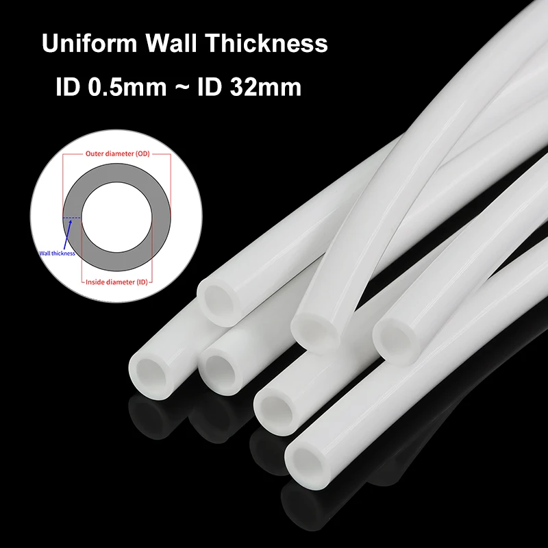 1/5/10m weißer Silikon kautschuks ch lauch in Lebensmittel qualität 0,5 1 2 3 4 5 6 7 8 9 10 12 14 16 18 20 25 32mm flexibler ungiftiger Silikons ch