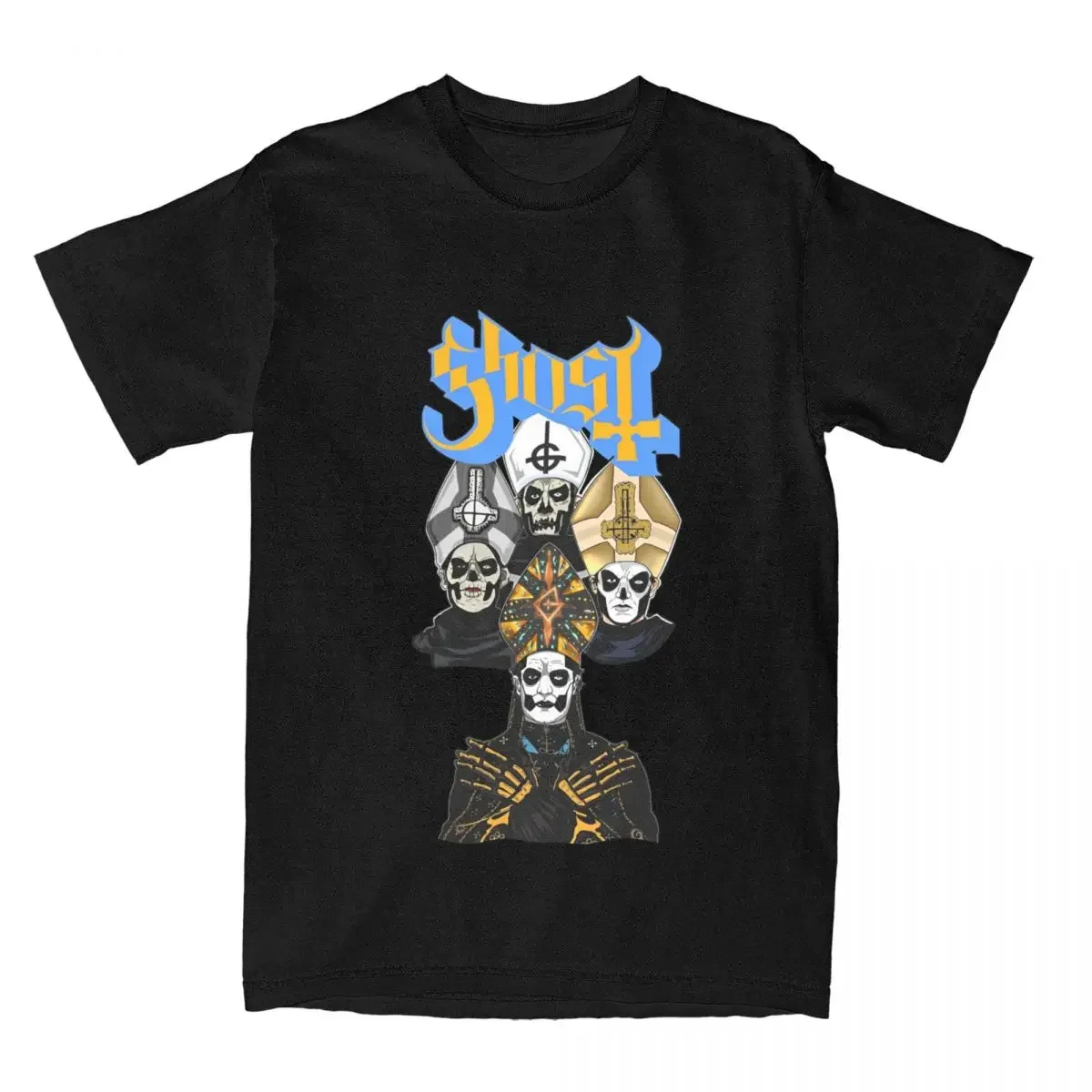 Ghost B.C. Band T-Shirt Swedish Heavy Music Novelty T Shirts Short Sleeve Tops Summer Cotton O-Neck 4XL 5XL 6XL Top Tees