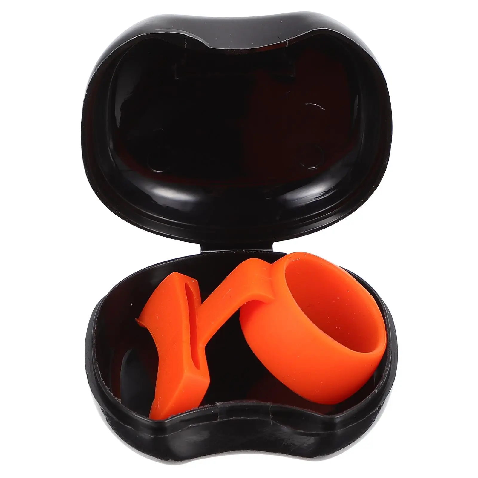 

Non slip Finger Guitar Picks Holder Portable Acoustic Electric Picks Cover Organizer Rubber Orange Accessories Durable Wear