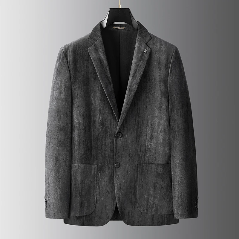 

High-quality, fashionable and handsome men's fat and large, versatile for business and casual use, ink-splashing technique singl