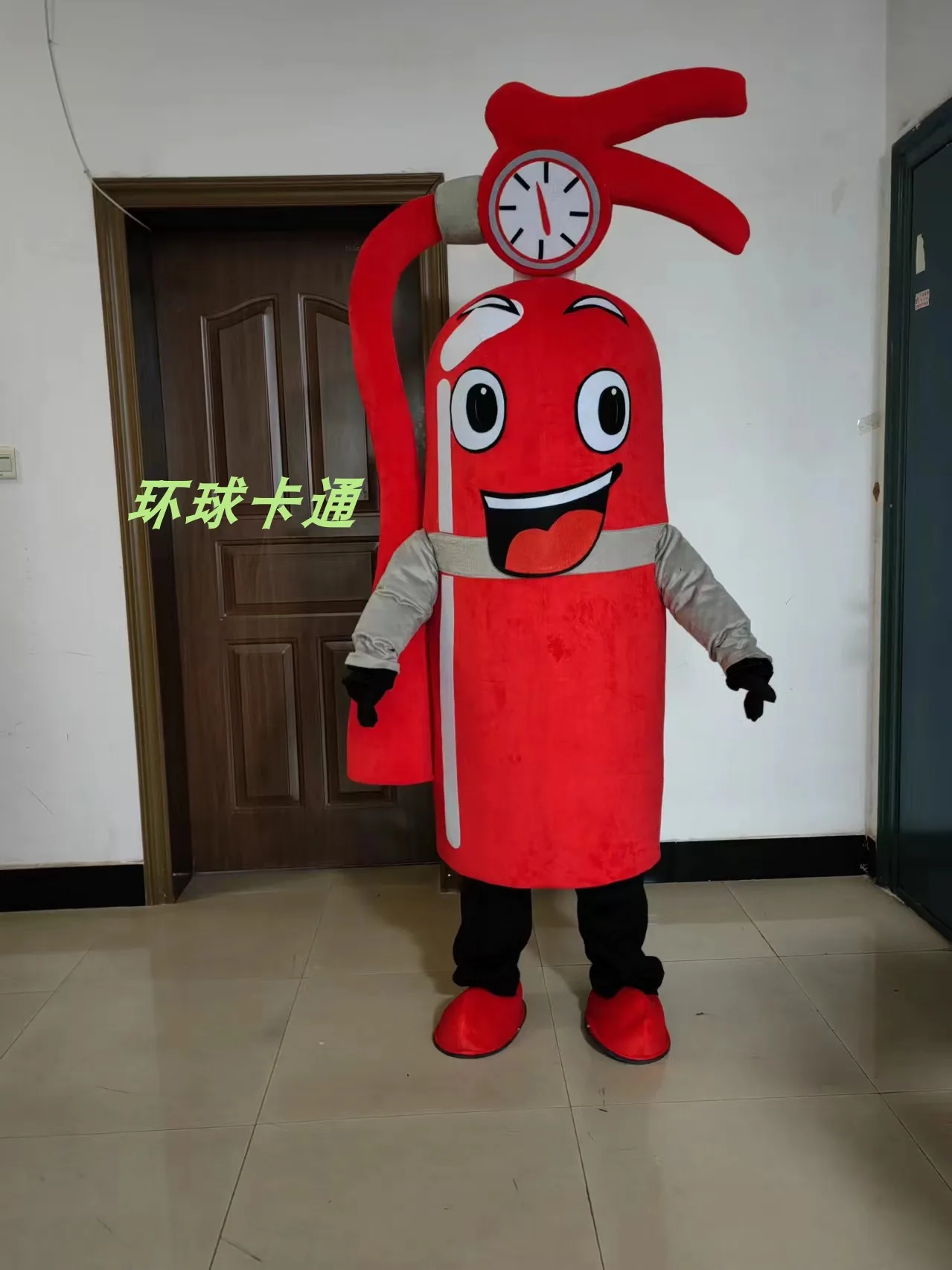 ChristmasFire Safety Cartoon Mascot Doll Suit Fire Extinguisher Mascot Costume Plush Christmas Fancy Dress Halloween Mascot Cost