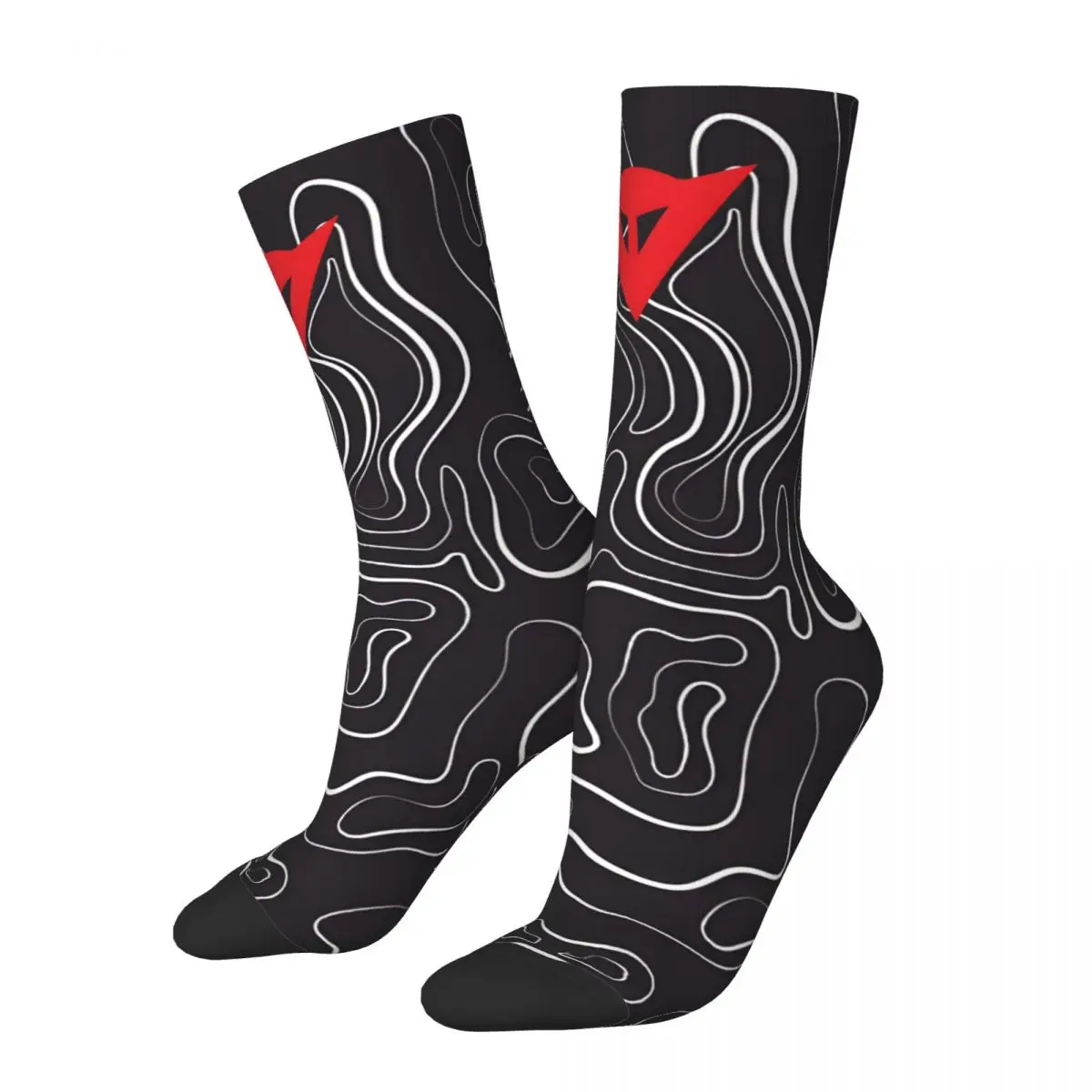 Retro Popular Car Logo Sports Cycling Fast Driving Men's compression Socks Unisex F1 Harajuku Seamless Printed Novelty Crew Sock