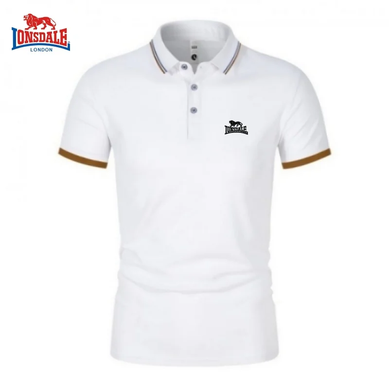 

New men's high-quality short sleeved polo shirt, summer fashion, casual, breathable and cool top