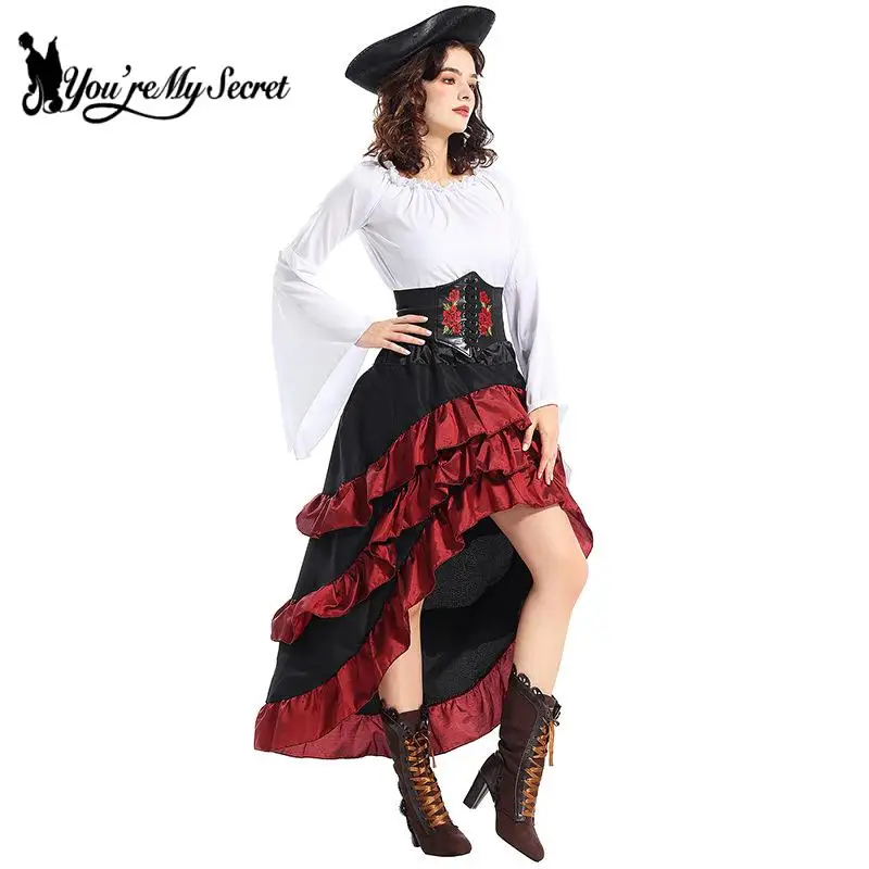 [You're My Secret] Carnival Retro Medieval Piracies Dress Retro Medieval Renaissance Dress Traditional European Clothing