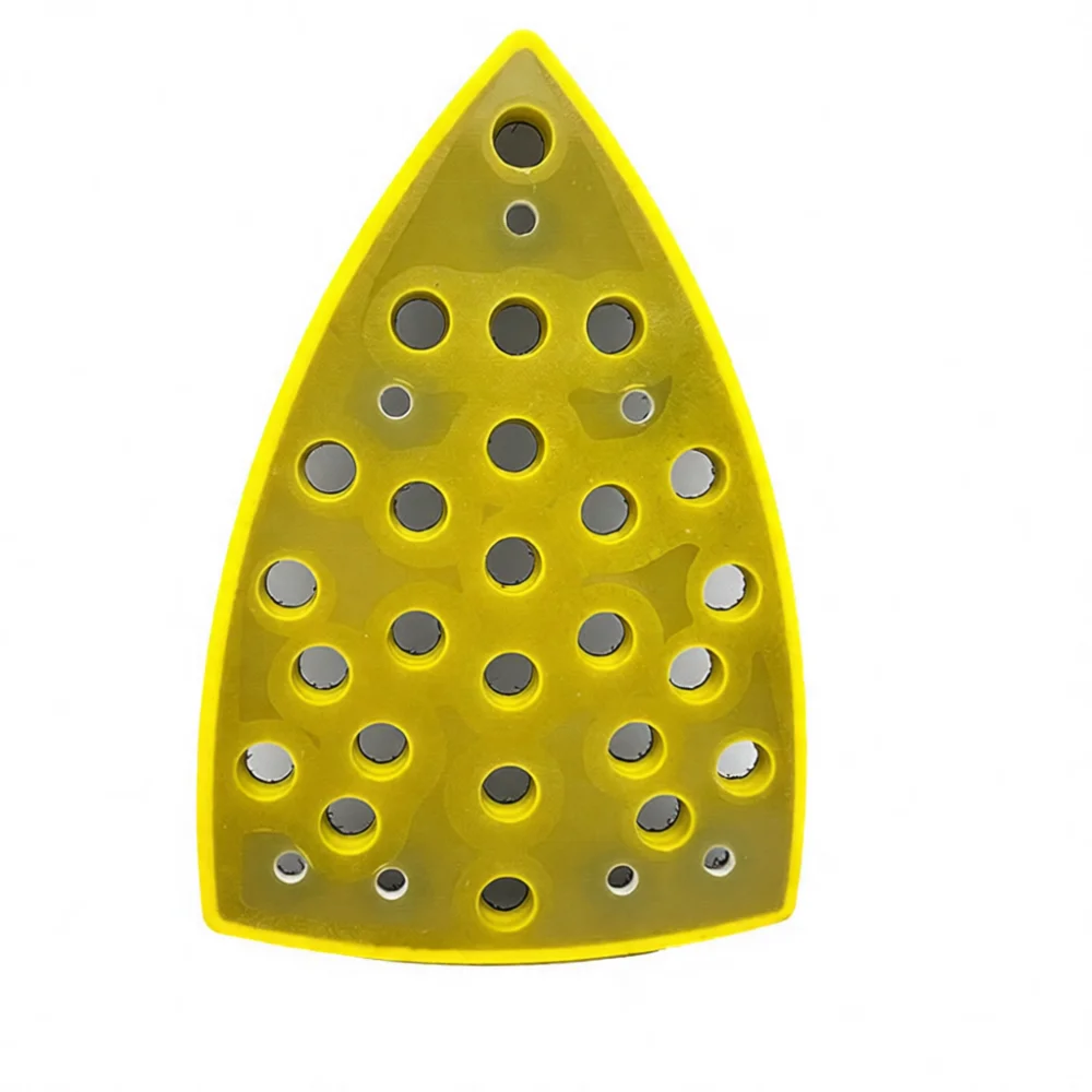 32 Hole Triangular Sanding Pad 100x148mm Hook Loop Backing Base For Pneumatic Sander Polishing Metal Wood Surface Finishing