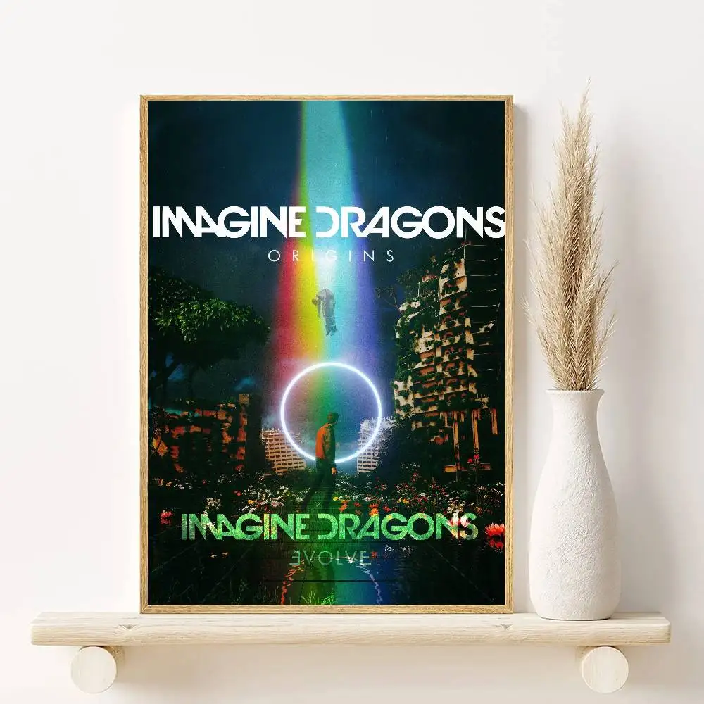 الأمريكية البديل روك باند تخيل التنين غلاف الألبوم الفن الجدار ملصق HD مقاوم للماء غرفة المعيشة المنزلي غرفة نوم بار قماش