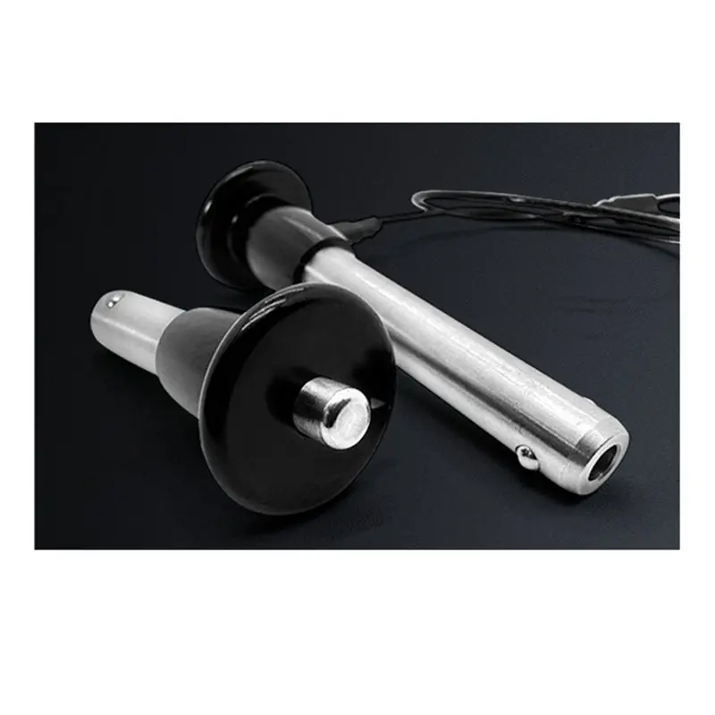6Pc Stainless Steel Quick Release Pin 6Mm Dia. Ball Locking Pin With Push Button Round Handle Lanyard Usable Length 35Mm