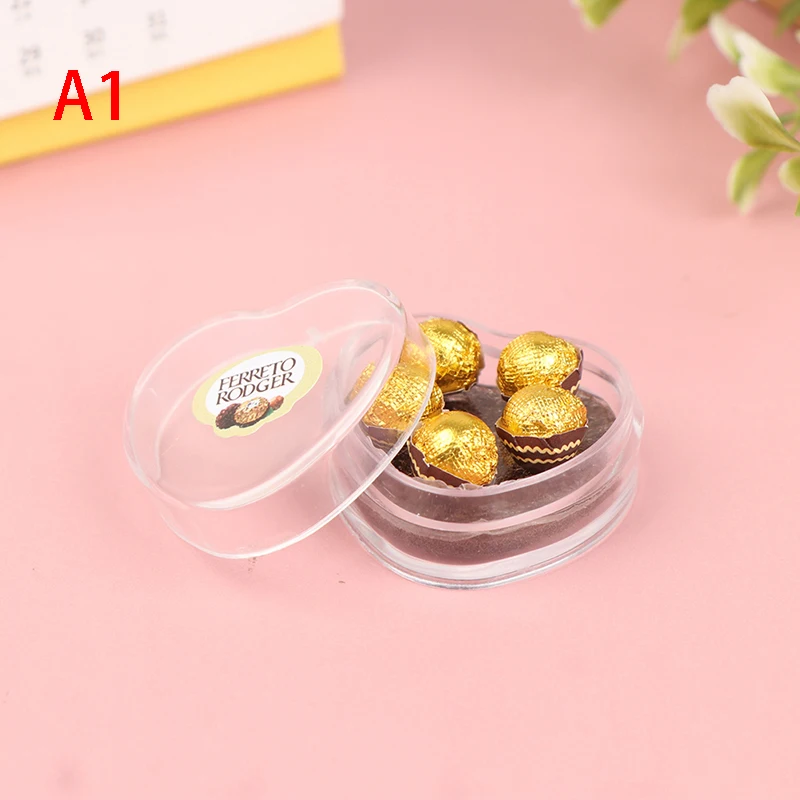 Coffret cadeau en chocolat miniature pour maison de poupée 1:12, modèle alimentaire, jouet, accessoi