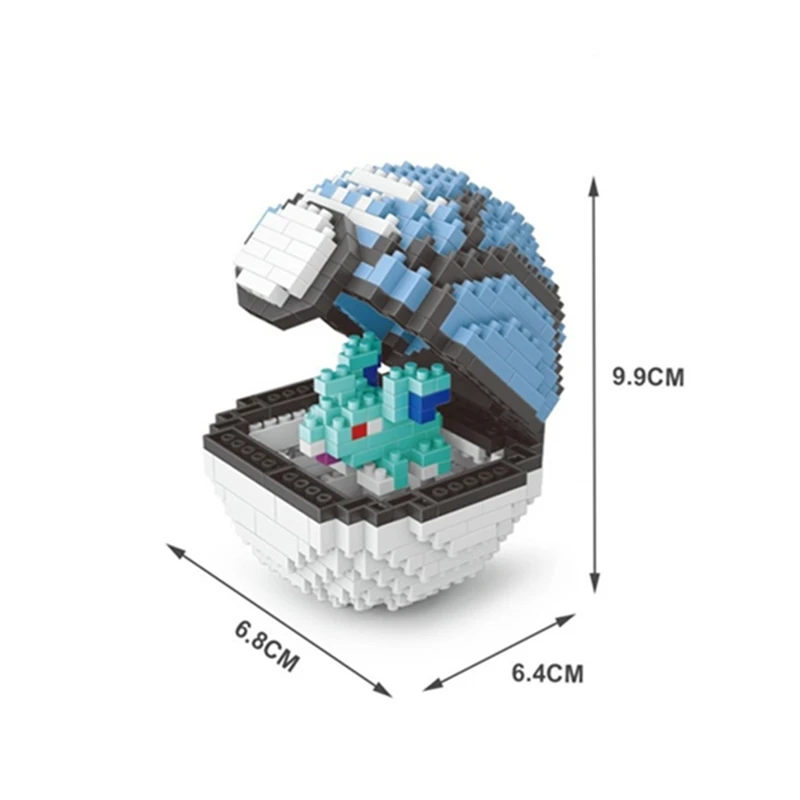 Neue 20 Stile Pokémon Pokéball-Bausteine Kleine Partikel Mini-Bausatz Pädagogisches Spielzeug