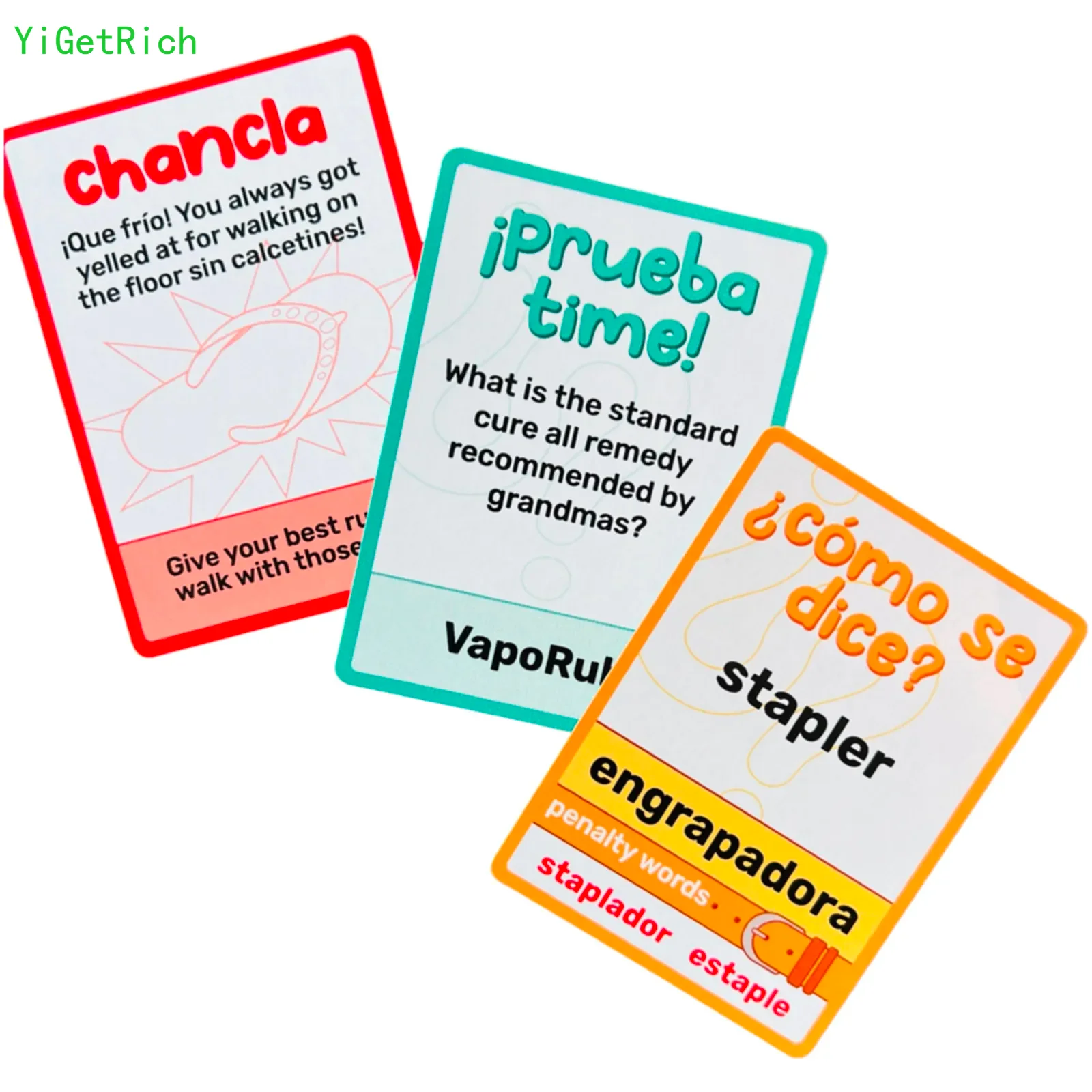 A Bilingual Card Game Suitable For Families For Game Nights - Funny Challenges, Trivia, And Fun Of Learning Spanish YOSABOYOSABO