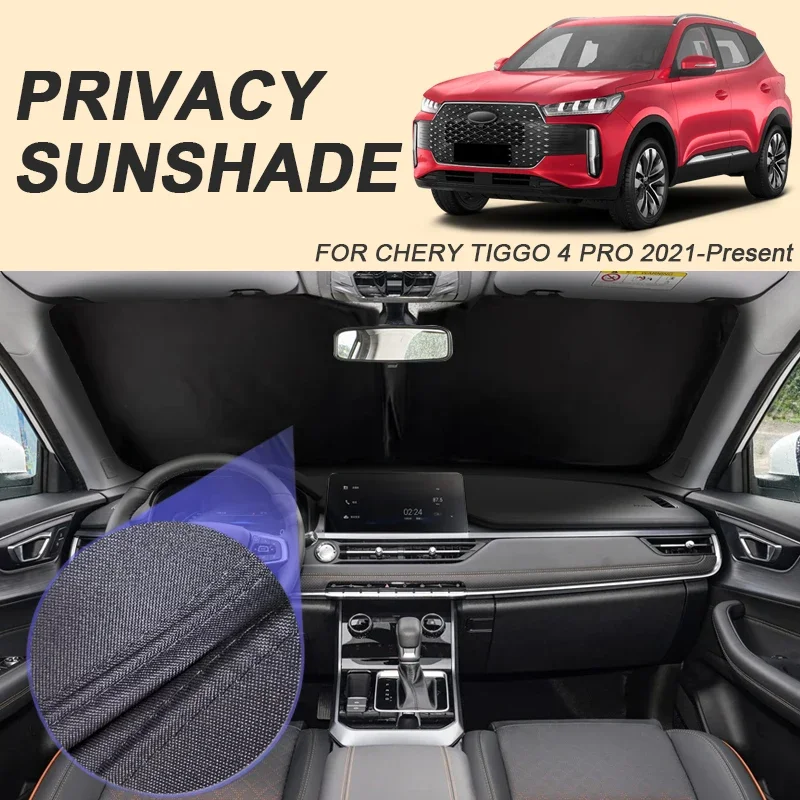 Premium Car-Specific Privacy Sunshade Curtain For CHERY TIGGO 4 PRO 2021-Present Anti-UV Heat Insulation Protect Cover Accessory