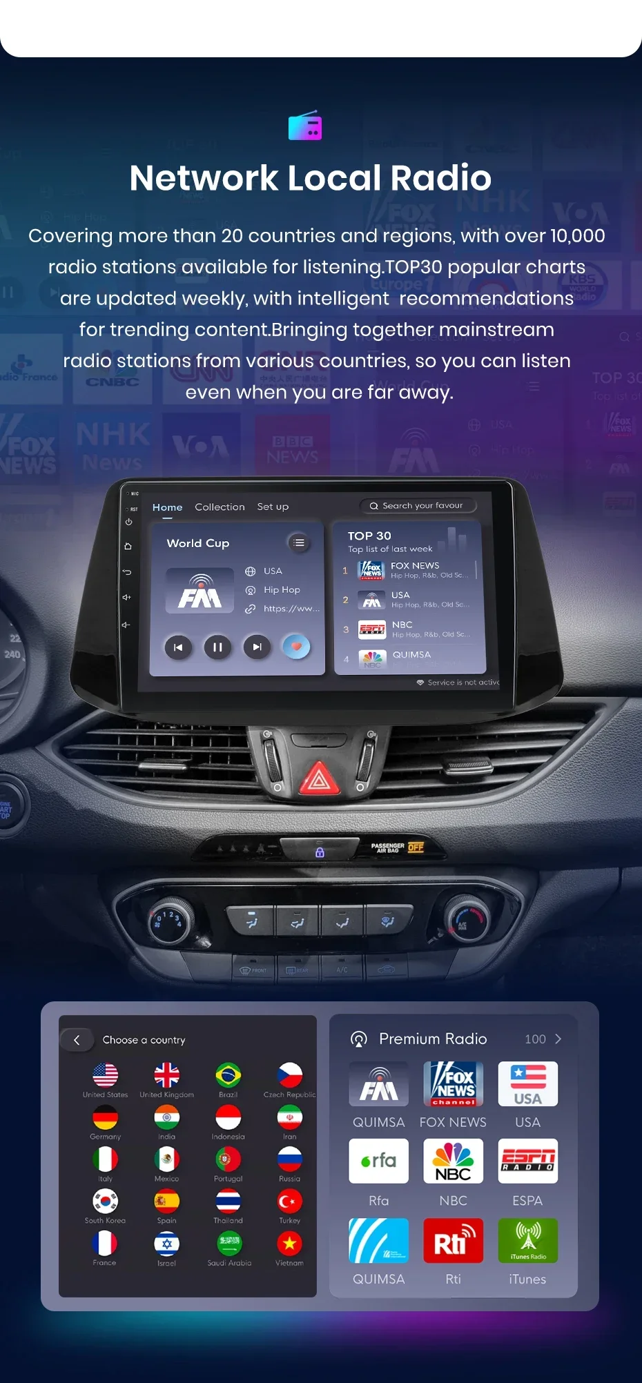 Junsun drahtloses Carplay Android Autoradio für Hyundai i30 Auto intelligente Systeme rds bt dsp 2 din Autoradio – Detail 12
