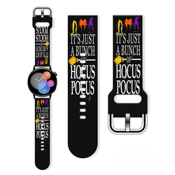 Halloween impresso pulseira substituível, pulseira para Samsung Galaxy Watch 6, 5, 4, Xiaomi S1, 20mm, 22mm, 40mm, 44mm