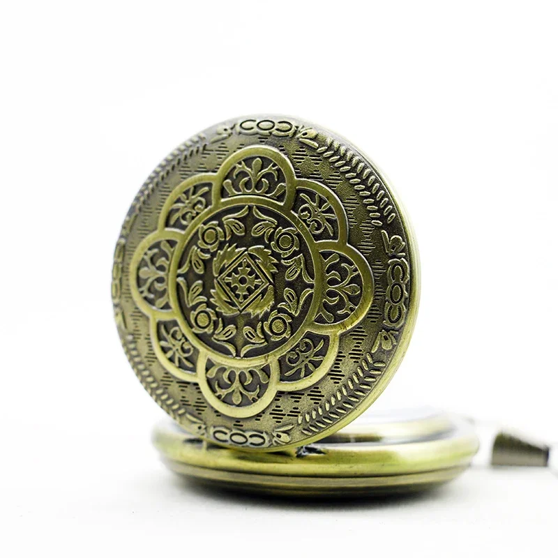 

Bronze Vintage Sunflower Pocket Watch Mechanical Hand Winding Women's Men's Fob Chain Pendant Pocket& Fob Watches reloj mecánico