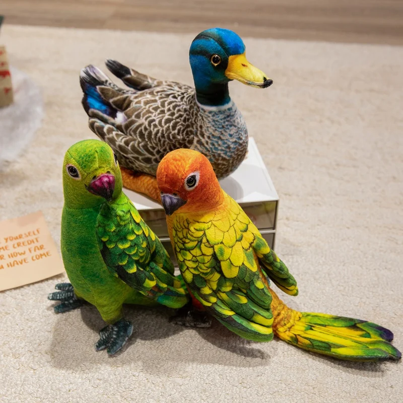 

lifelike mallard plush toy creative simulation parrot soft cute animal stuffed doll kawaii room decor kids Xmas gifts