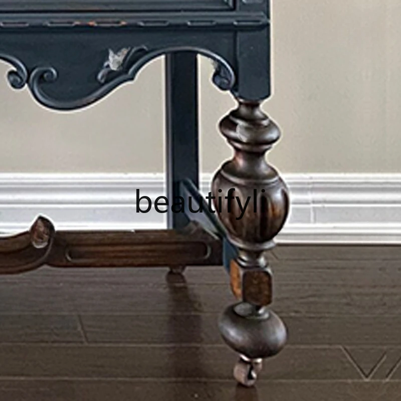 Vintage carved storage classical princess locker multi-function cabinet