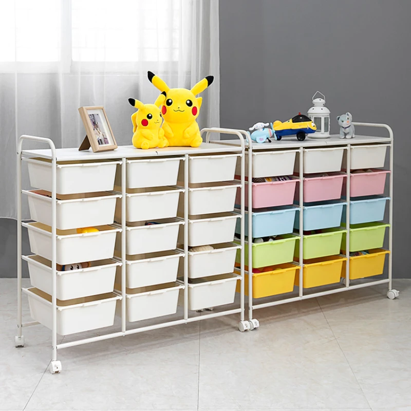 

Children's toy storage rack, household mobile storage cabinet, baby simple iron storage rack, classification, multi-layer