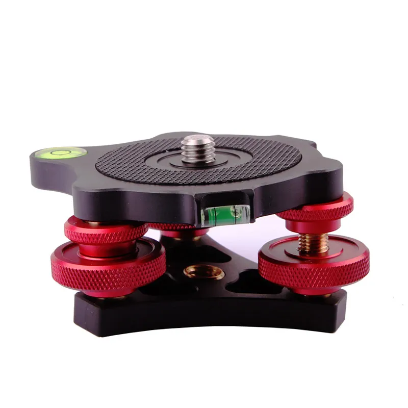 Aluminum Alloy Tripod EZ Leveling Base – Precision Fine-Tuning Platform for Accurate Leveling with Bubble Level