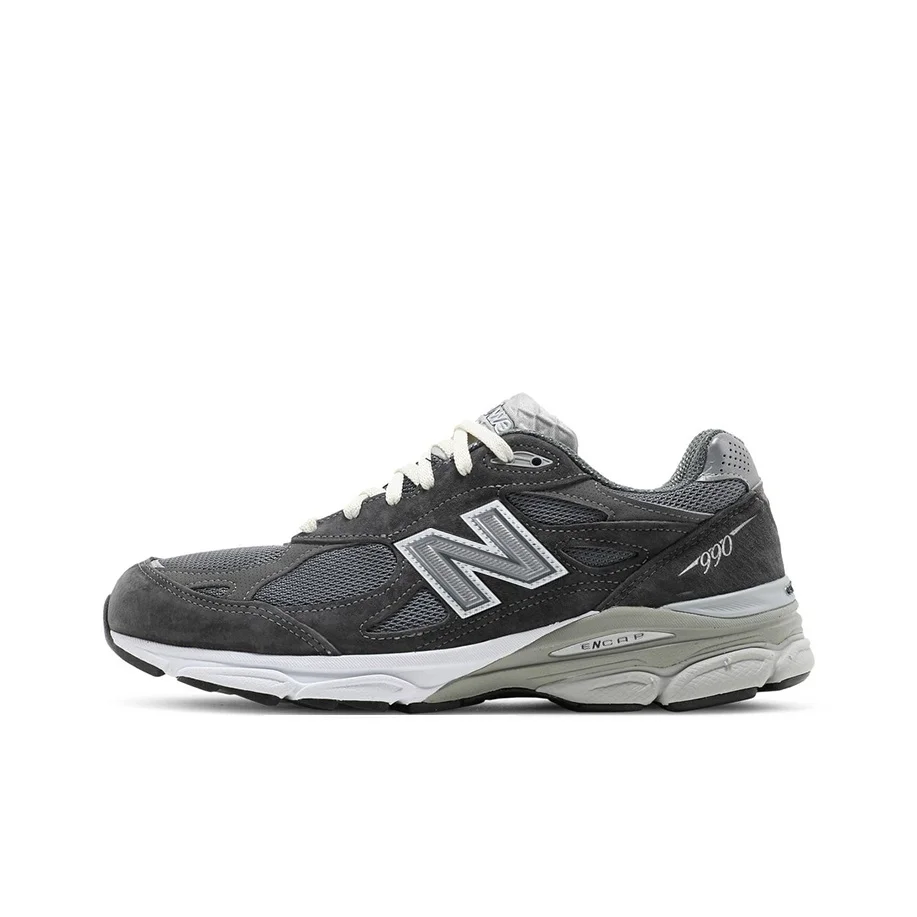 KITH X New Balance NB 990 V3 Running Shoes Unisex Low Top Dark Gray/Cream White M990KT3