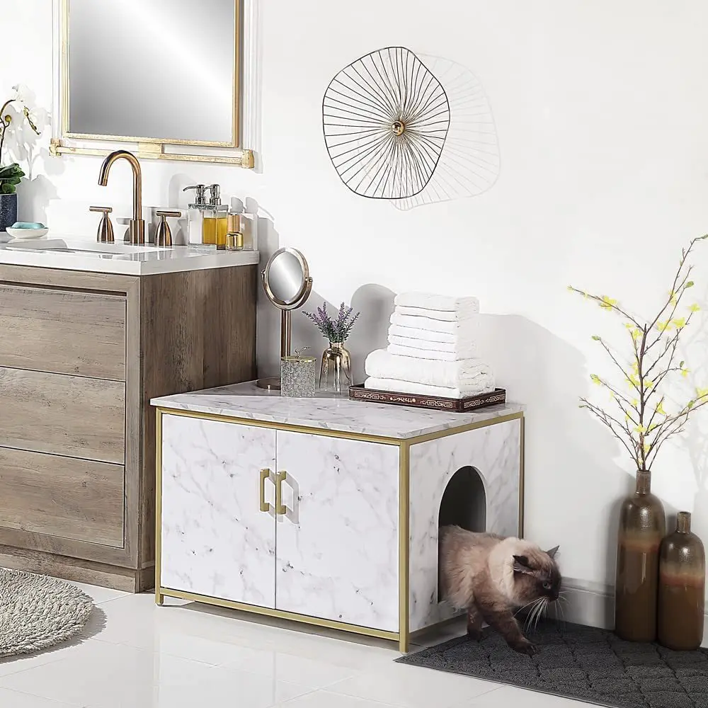 Modern simple pet furniture can be lifted and opened, large space cat cage is easy to assemble and clean, cat house cat