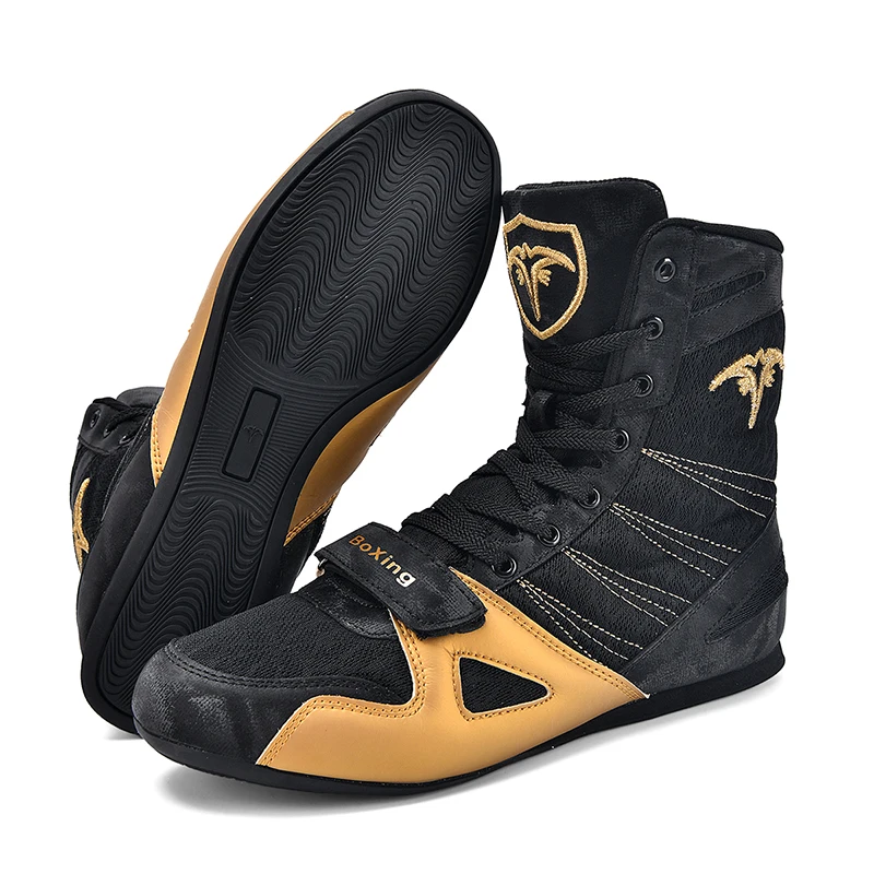 Brand Professional Boxing Boots Men's 38-46 Breathable Anti slip Wrestling Shoes Lace up Wrestling Competition Training Shoes
