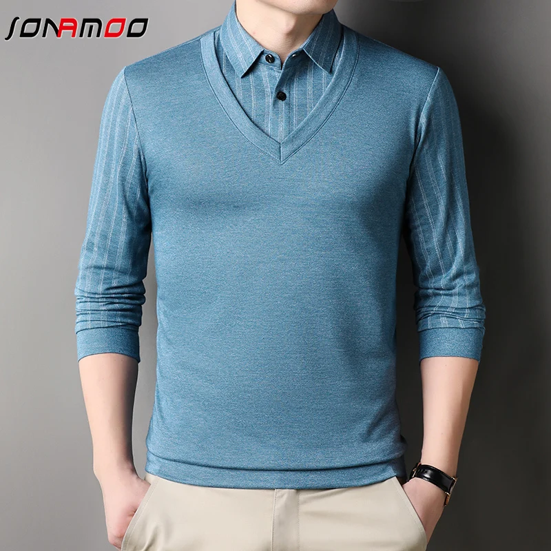 Spring and Autumn New Polo Shirt Fashion Solid Color Men\'s Polo Collar Top Pure Cotton Daily Long Sleeve Polo Shirt